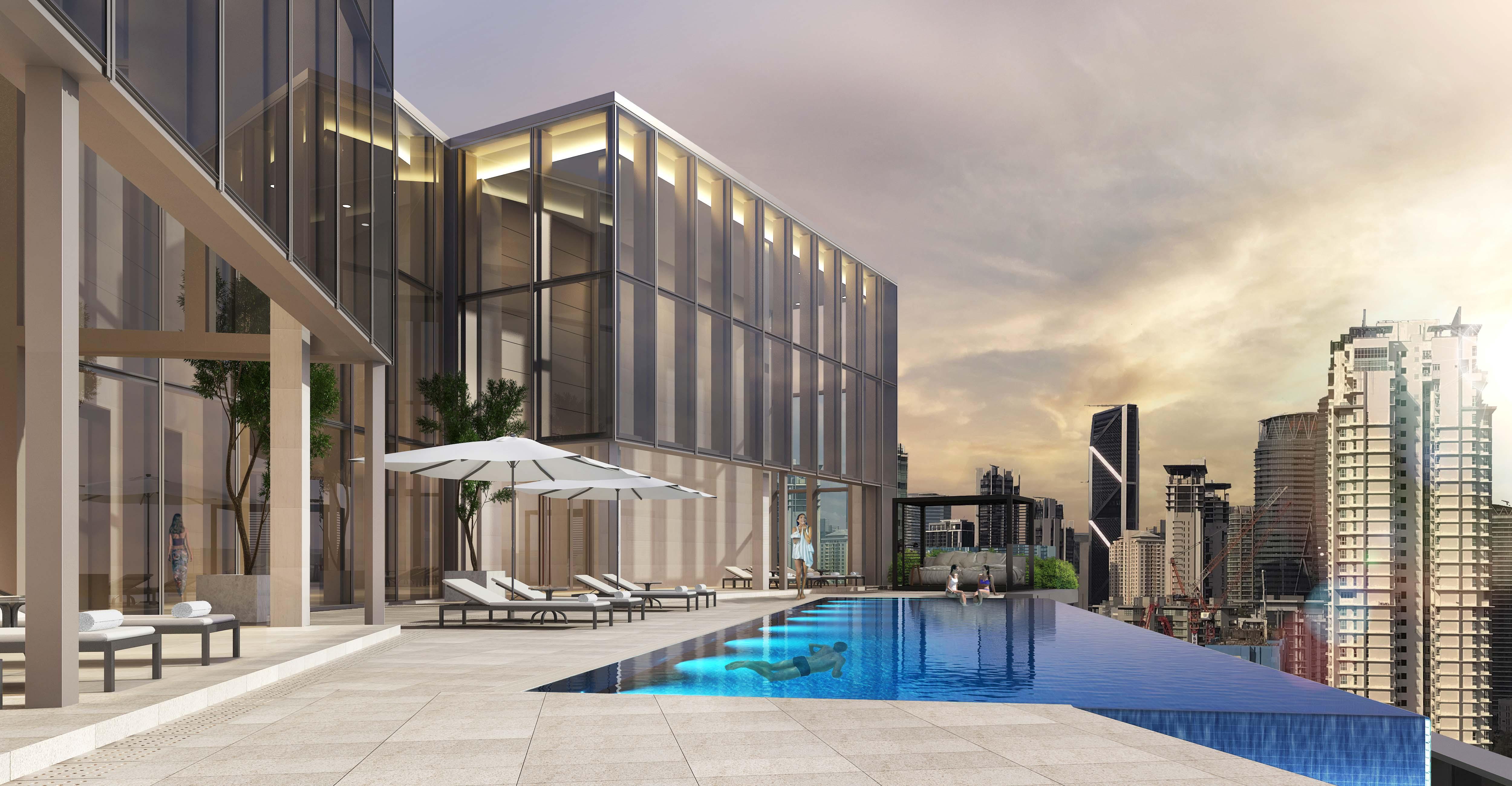 Pavilion Hotel Kuala Lumpur Managed By Banyan Tree Zewnętrze zdjęcie The pool at the 101